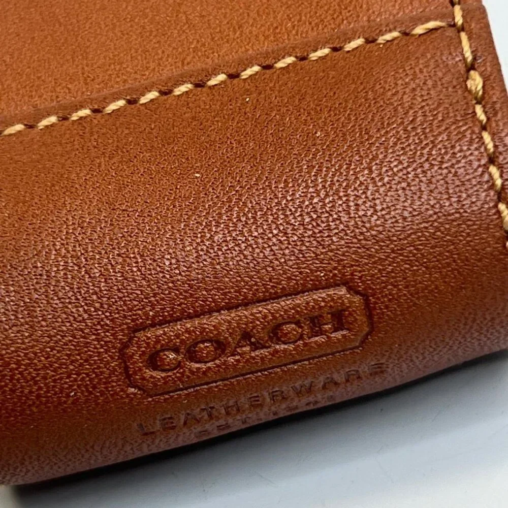 Coach Leatherware Brown Leather Phone Case Belt Clip Pouch Vintage Style